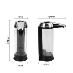 Quality 500ML Sensor Liquid Soap Dispenser FCC ABS Wall Mounted for sale