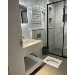 Certified Plastic Concealed Cistern with Chrome Push Button and Watermark