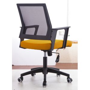 Multi Coloured Office Computer Chair With Nylon Castors Fabric With PP Cover