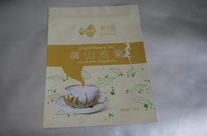 China Flat Aluminum Foil Tea Bags Packaging With Zipper And Tear Notch For Chrysanthemum Matt on sale
