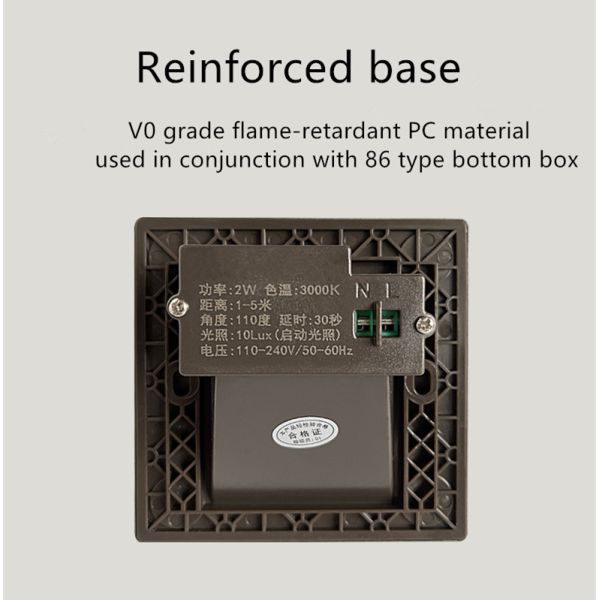 Easy Mount Stairwell Lighting Luxury Indoor SS Panel Magnetic Mounted PIR Motion Sensor