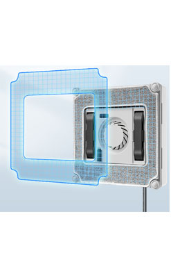 Deep Glass Window Cleaning Robot With Pad Cloth 3 Types Cleaning Mode 72W