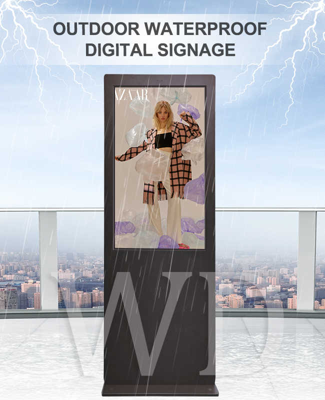 Outdoor 75" Digital Signage Height in 3 meters Anti Vandalism All-weather Proof