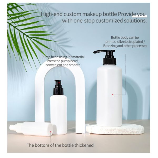 PET Plastic Shampoo Bottles 60ml 120ml 500ml Lotion Pump Bottle For Skin Care Packaging