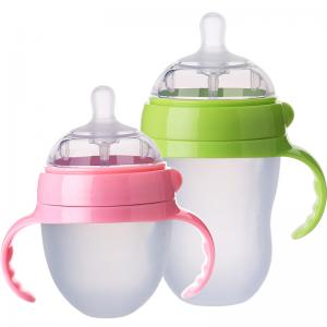 Quality Portable Baby Feeding Tools Leakproof , 150ml Baby Milk Feeding Bottle With Handle for sale