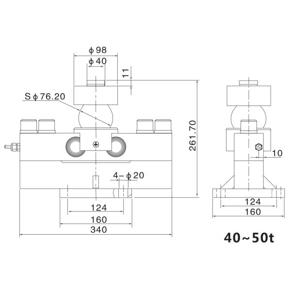10t 20t 30t 40t Alloy Steel Double Ended Shear Beam Analog Load Cell For Trucks Bridge