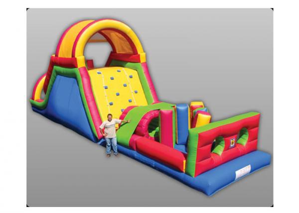 Buy Giant Inflatable Outdoor Play Equipment , Tunnel Obstacle Course For Amusement Park at wholesale prices