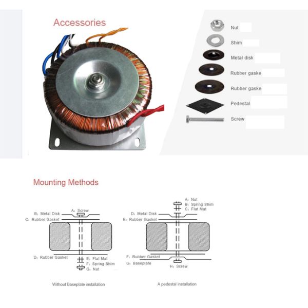 1000VA Single Phase Toroidal Isolation Transformer 234V 110V AC 4.5A
