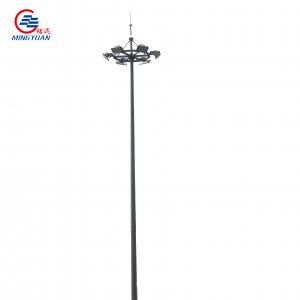 China Polygonal Q235 High Mast Light Pole With Led Flood Lighting System 15m on sale
