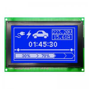 China 128X64 Graphic LCD Module STN Gray Display With White Side Backlight on sale