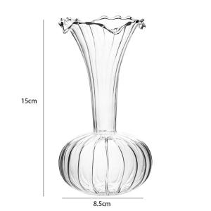 Quality European Art Deco Design Transparent Glass Vase Terrarium Tabletop Vase for sale