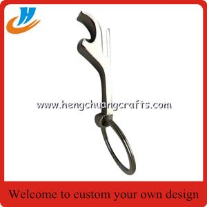Quality No mold fee wholesale custom bottle opener keychain/laser logo key chains for sale