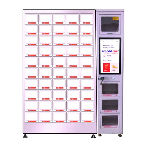 Self Service Automatic Locker Vending Machine With 4℃ Cooling Refrigeration