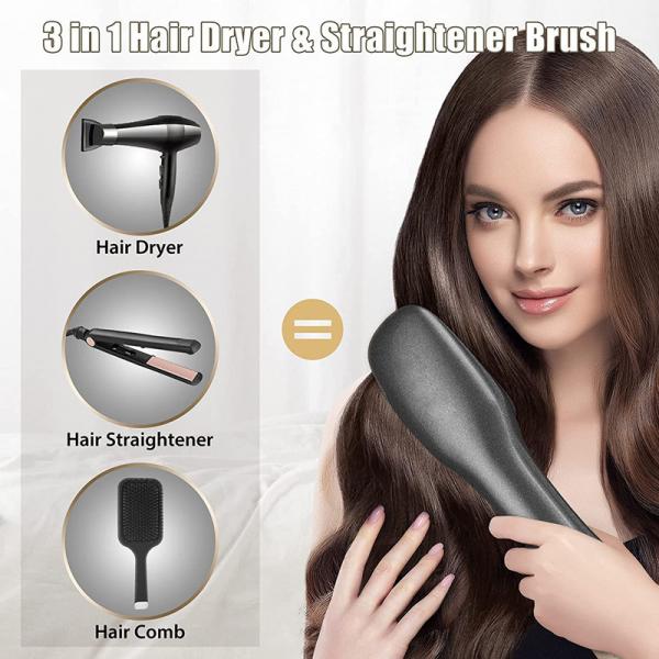 1200w Styler Hair Dryer Comb 160 Degree Negative Ionic Straightener