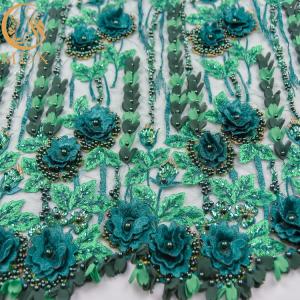 Quality Delicate Water Soluble Floral Lace Fabric Embroidery Lace Material For Wedding Dress for sale