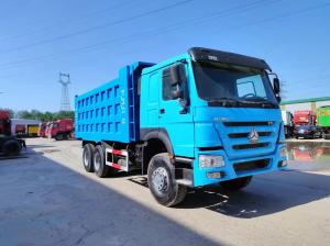 Quality 10tires 336HP Secondhand Peacock Blue Sinotruck HOWO 6*4 Dump Truck Euro 3/4/5 Avaliable for sale