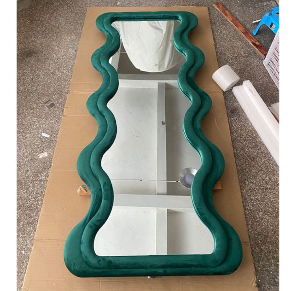 Vertical Large Wavy Floor Length Mirror Full Length 70 Inch