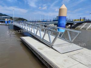 Quality 1.0-1.2m Aluminum Dock Gangway Handrail Marine Dock Ramps For Floating Dock for sale