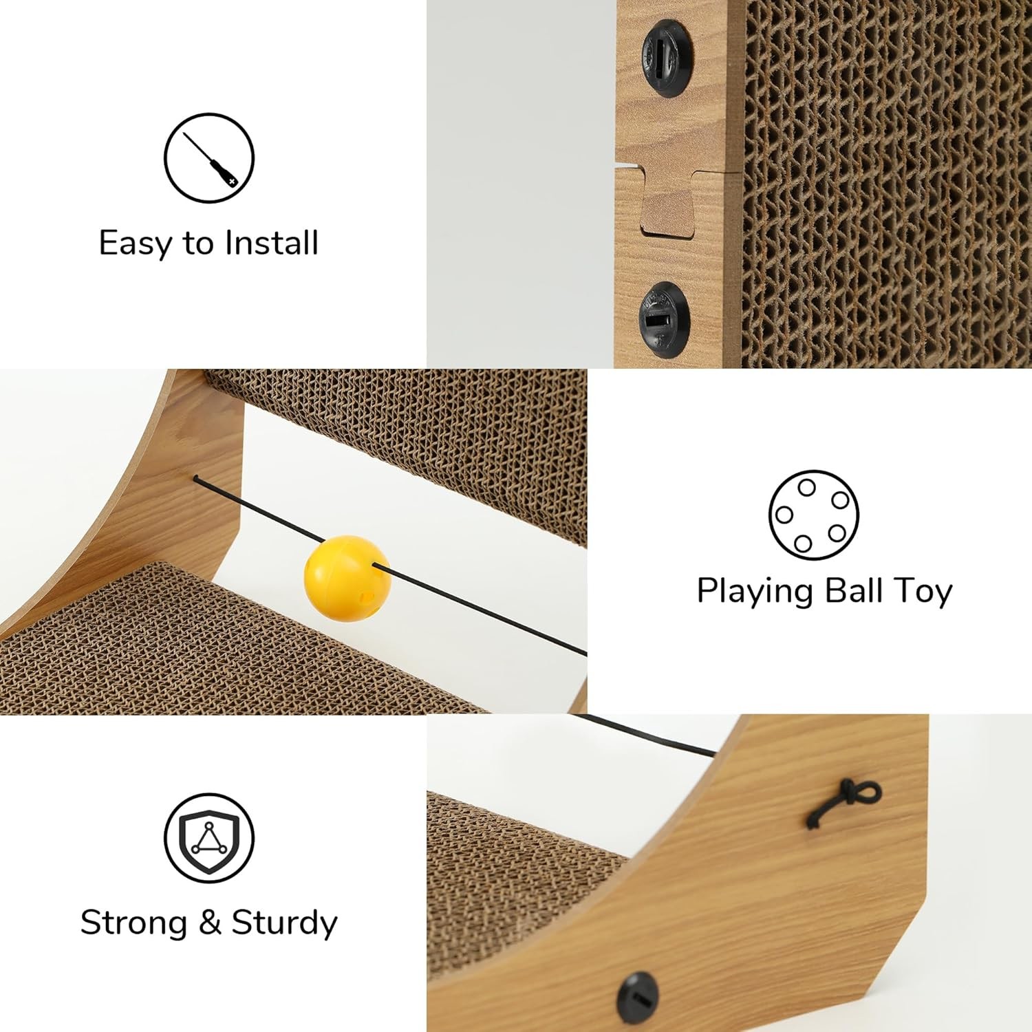 Indoor Corrugated Cardboard Cat Scratcher Luxury Cat Scratch Pad Cardboard