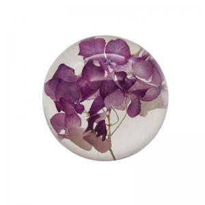 Quality 3D Crystal Paperweight Ball , Custom Paperweight With Flowers Inside for sale