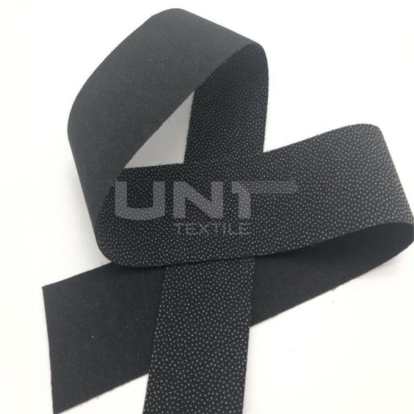 Black Garments Accessories High Elasticity PA Coating 3.5cm Width OEKO Certificate