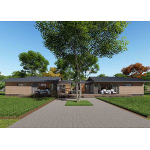 Quality Delicate Sandwich Panel House Prefabricated With Wooden House Villa for sale