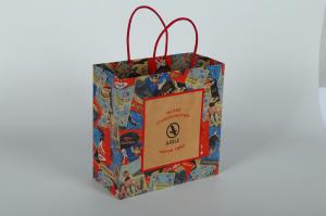 China 2022 wholesale craft paper bag custom design printed paper gift bag with cotton rope on sale
