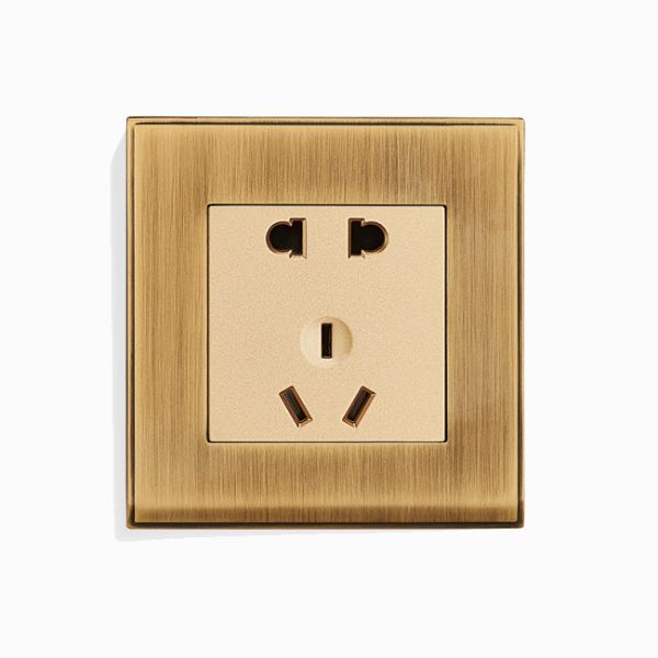 Amertop New Modern Design Brass Wall Switch And Socket For Villa And Apartment