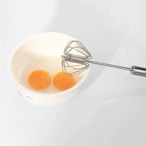 Home Kitchen Utensils Whisk SS Hand Push Egg Beater Mixer