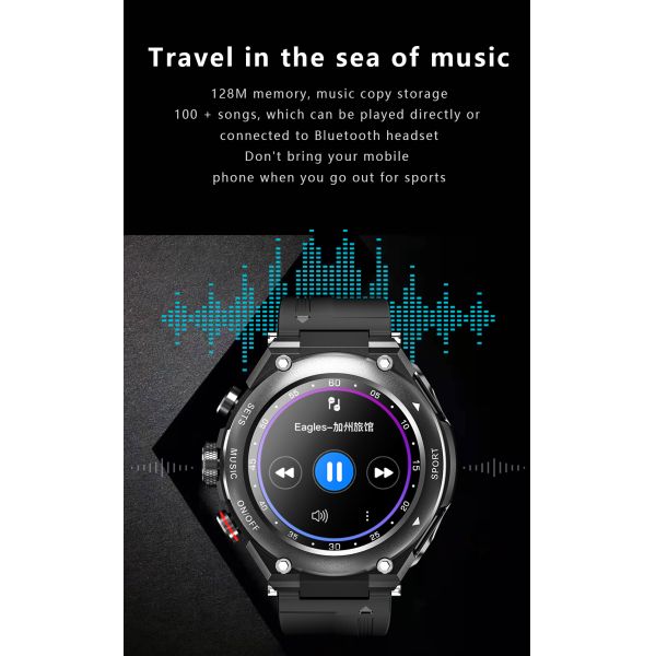 Wireless Earbuds and Local Music Smart Bracelet with TWS Smart Watch IPS Screen