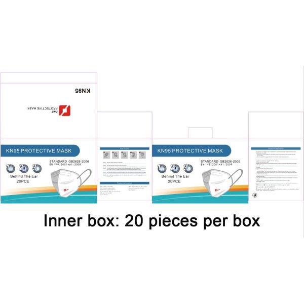 FDA Approved CE EN 149 Standard FFP2 PM 2.5 Disposable 3d Folding Kn 95 Kn95 Kn95-Mask Facemask Face Mask