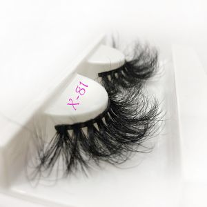 Private Label 25mm Mink Eyelash Fluffy , 6d Mink Individual Lashes