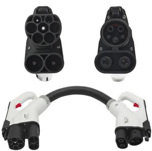 Quality DC Combo 2 To Combo 1 CCS EV Adapter Convert CCS 2 Socket To CCS 1 Plug for sale