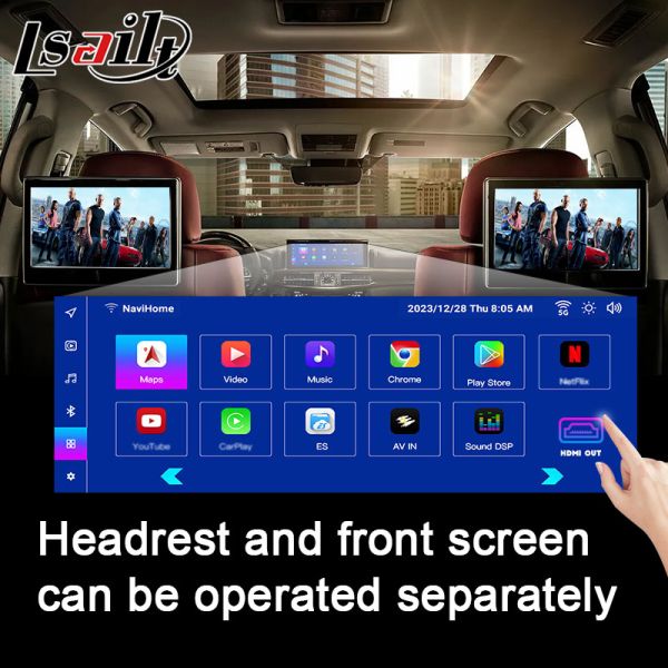 Lsailt Android Multimedia Interface for GT-R GTR R35 2011-2016 Wireless Carplay Interface Included YouTube, GPS,8+128 GB