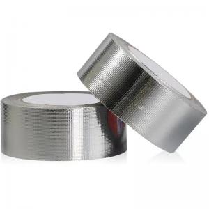 China HVAC Aluminum Foil Tape Solvent Acrylic Self Adhesive High Temp Aluminum Tape on sale
