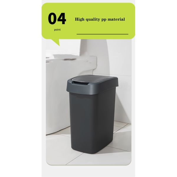 Creative Double Open Lid Trash Can Shake Lid Press Narrow Slit Sanitary Bucket Household Kitchen Storage Paper Baskets