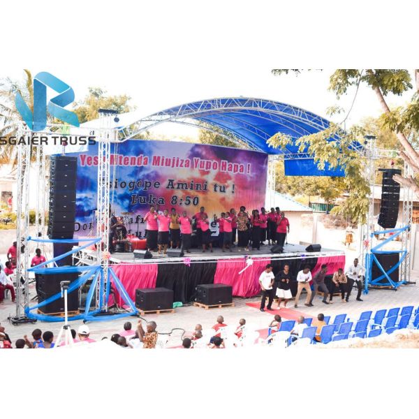 Jbl Speaker Aluminum Box Truss , Arch / Triangle Bolt Truss Stable Performance