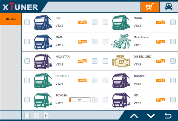 XTUNER T1 Truck Diagnostic Tool , Heavy Duty Intelligent Diagnostic Tool Support WIFI