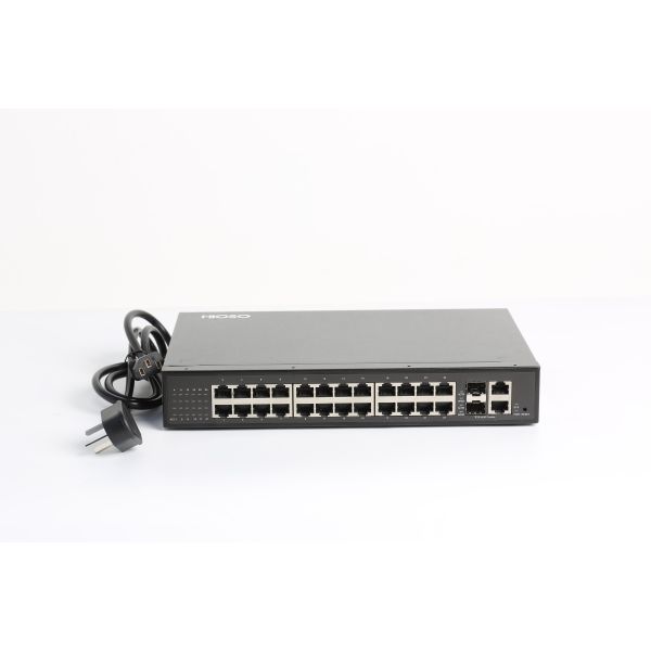 8K MAC 24 100M Tp 2 1000M Combo 26 Port Gigabit Switch 11W AC100V
