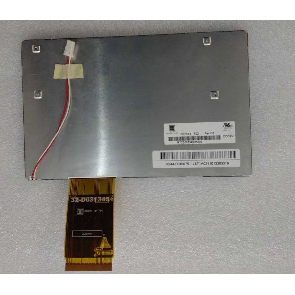 G070Y2-T02 INNOLUX 7.0" 800(RGB)×480 500 cd/m² INDUSTRIAL LCD DISPLAY