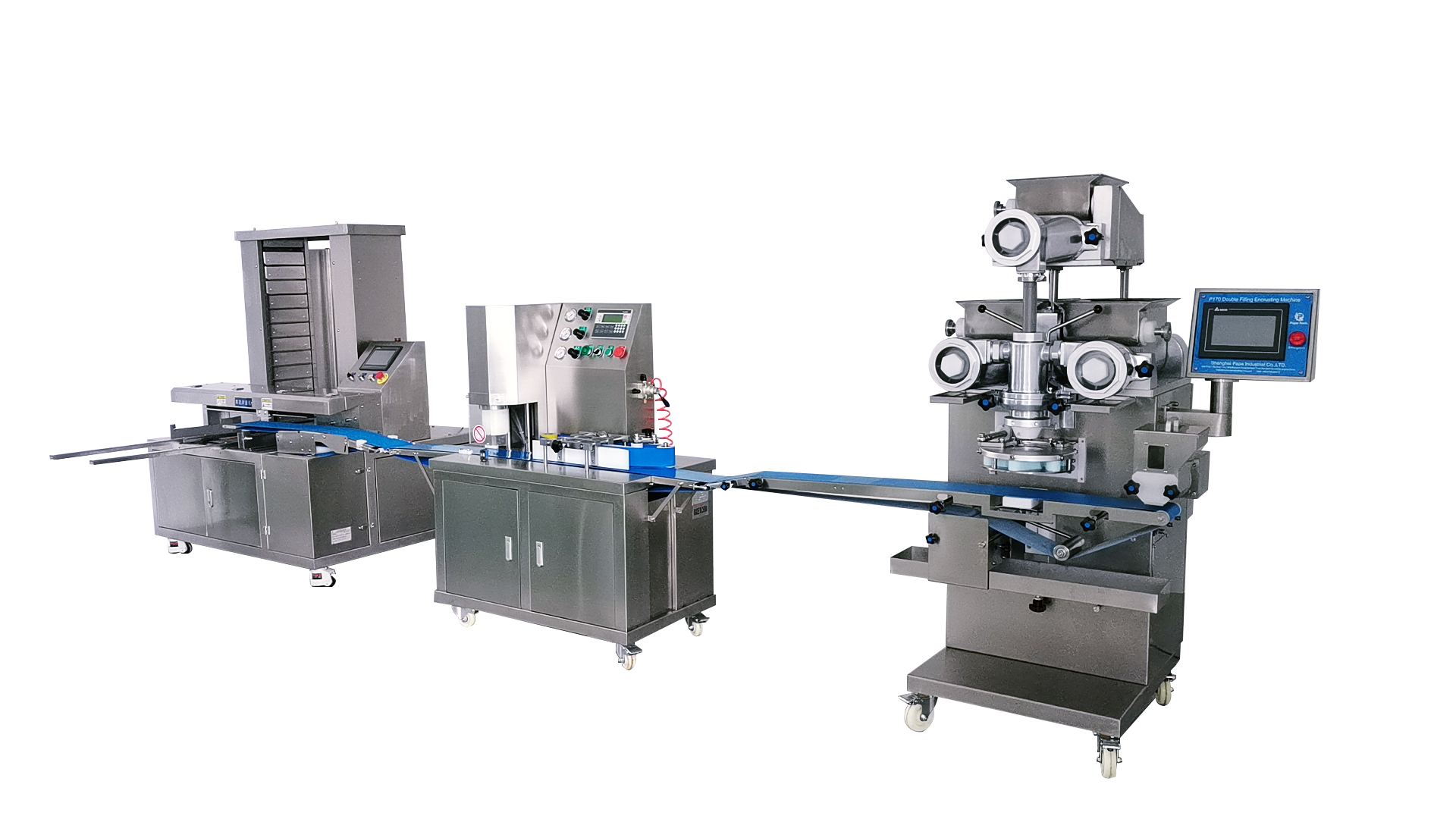 PLC Control Energy Bar Production Line Three Color Panda Cookie Making Machine