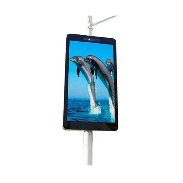 Outdoor lamp-post advertising equipment digital signage customized panel size LED display with wifi