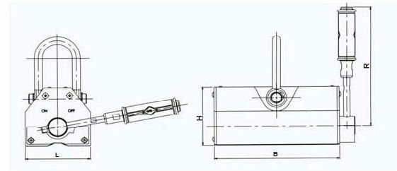 C Series Magnetic Plate Lifter , Material Handling Magnetic Lifters Safe Operation