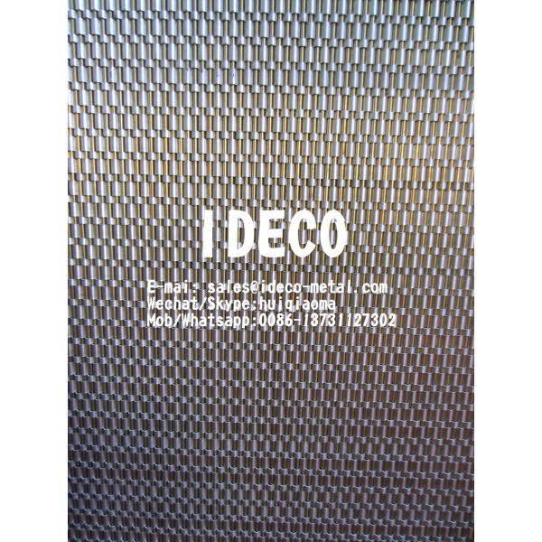 Elevator Decorative Wire Mesh, Elevator Wall Cladding Mesh, Channel Woven Metal Elevator Panel