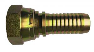 Quality 22611 Bsp Female Hydraulic Hose Fittings 60° Cone Siver Golden with Carban Steel for sale