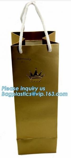 Wholesale Black Color Custom Your Own Logo Printed Recycled Wine Paper Bags,Paper Bag Shopping Wine Garment Cookie Packa