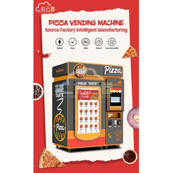 Caiyunjuan Pizza Vending Machine High Capacity Up To 500°F Temperature Range 3-5 Minutes Cooking Time