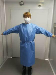 Quality Non-woven fabrics coverall ce protective wear clothing protection suit clothing hospital disposable surgical isolation g for sale