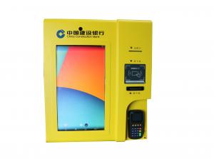 Quality Smart Wall Mount  Kiosk Touch Screen With Pos And Contactless Card Reader For Banks for sale
