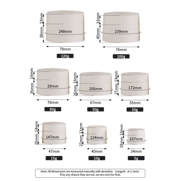 Biodegradable Empty Container For Cream , 100g Acrylic Cosmetic Containers